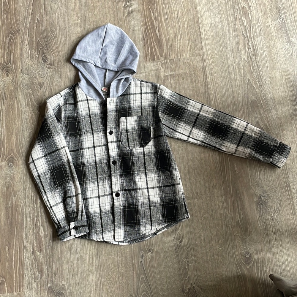 Youth hooded flannel size 10